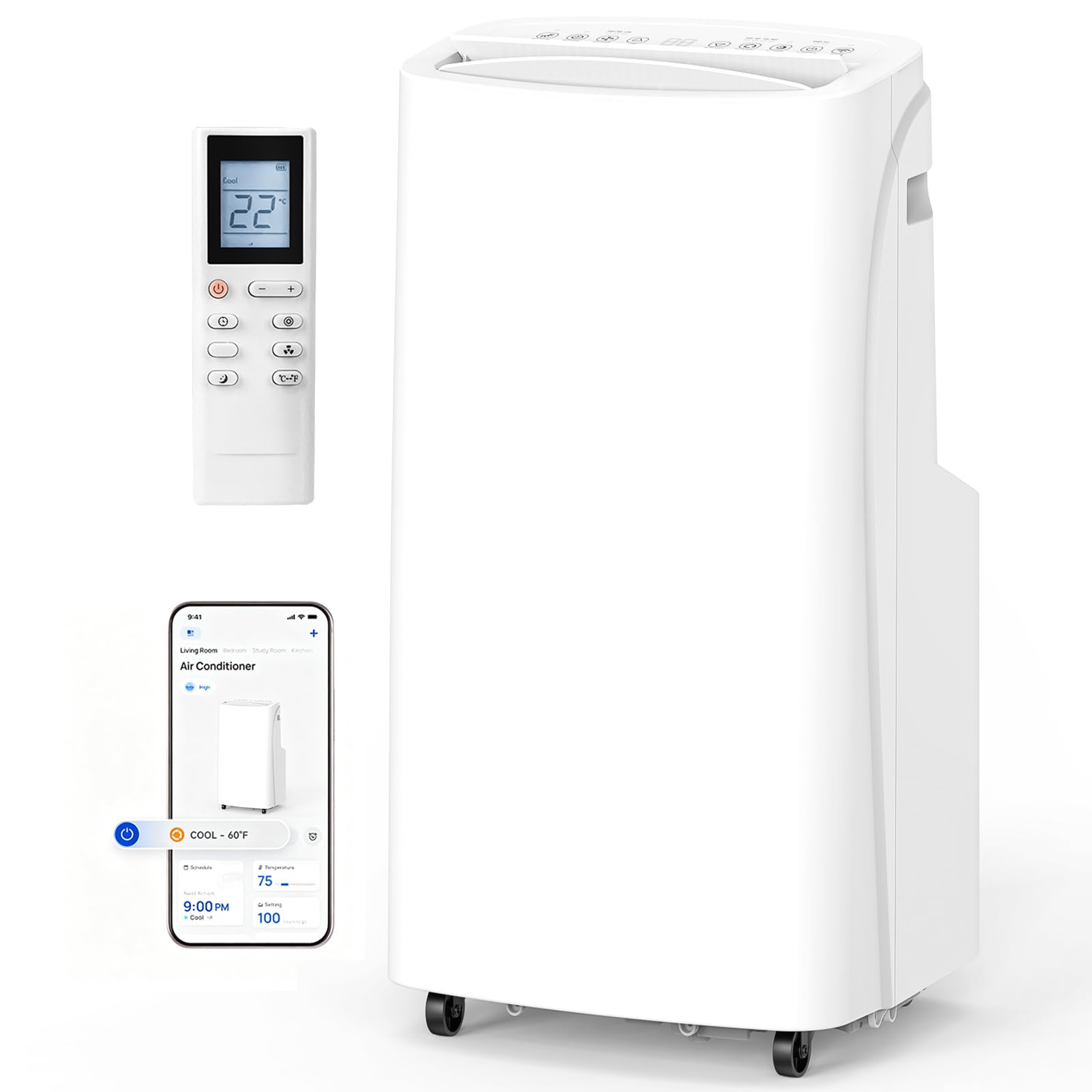 Portable Air Conditioner, 3-in-1 - Includes Complete Window Mount Kit - Lo Cendre