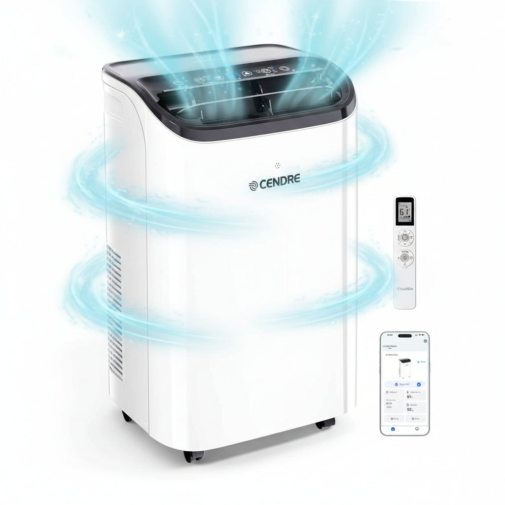 Cendre Smart Portable Air Conditioner 14,000 BTU, WiFi & Remote Control - Lo Cendre