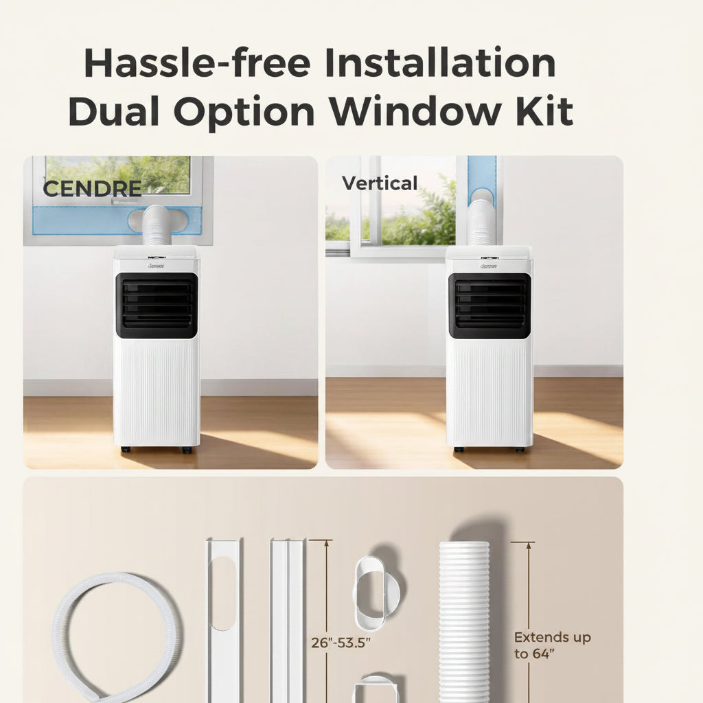 Cendre Pro 16,000 BTU Portable Air Conditioner 5-in-1 with WiFi Control - Lo Cendre