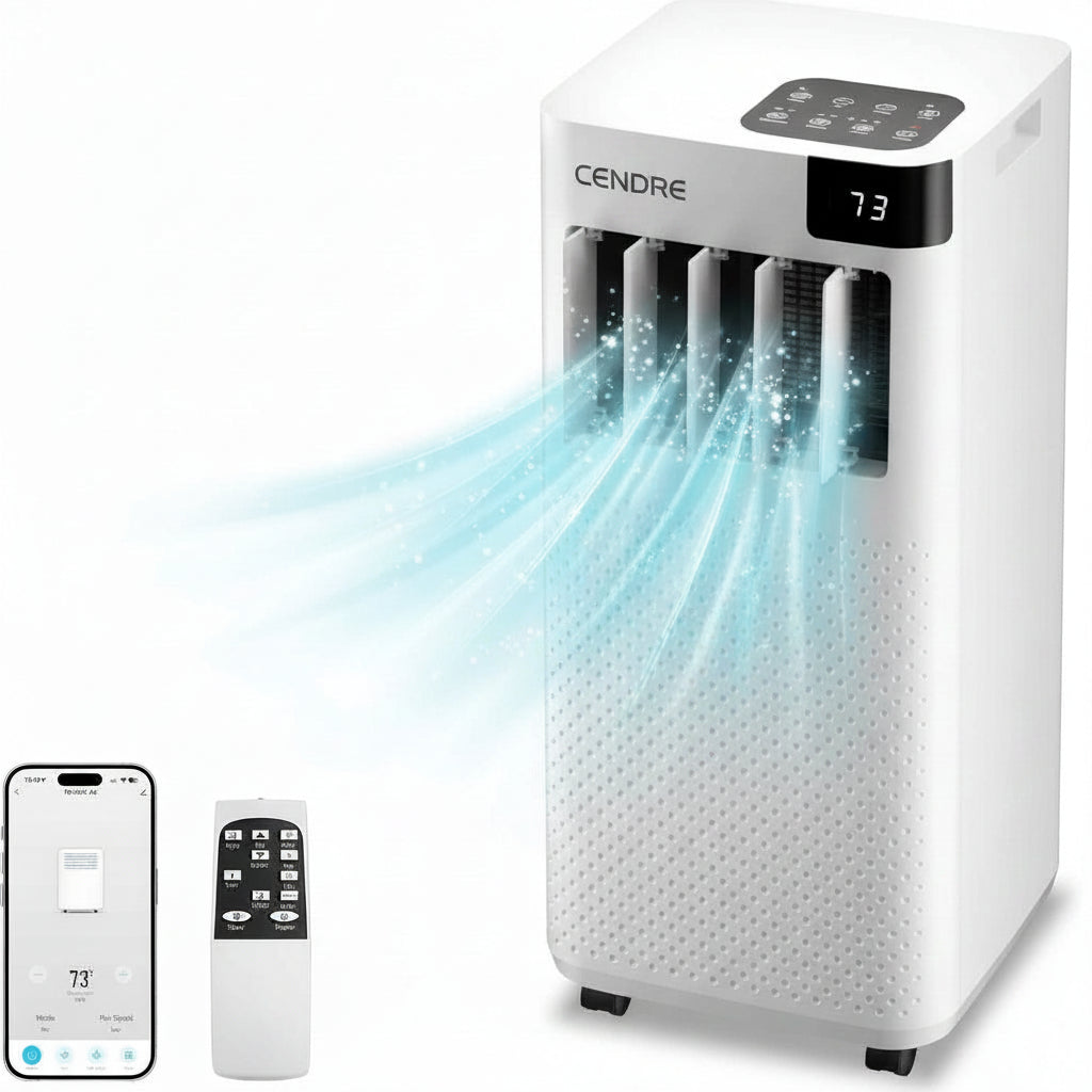 Cendre 16000 BTU Portable Air Conditioner with WiFi – 5-in-1 Smart AC Unit - Lo Cendre