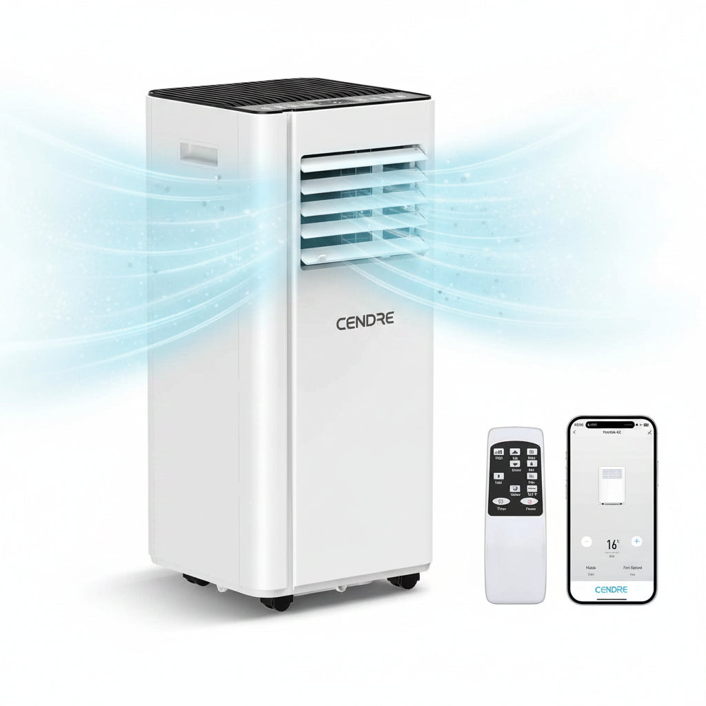 Cendre Portable Air Conditioner 16000 BTU with WiFi & Quiet 40dB Mode - Lo Cendre