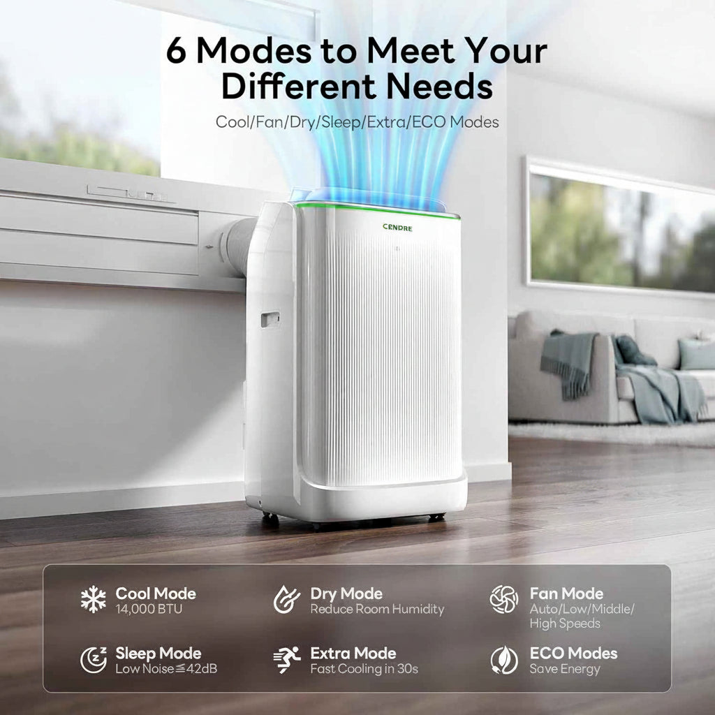 Cendre Smart Inverter Portable AC Unit 14000 BTU Ultra Quiet - Lo Cendre