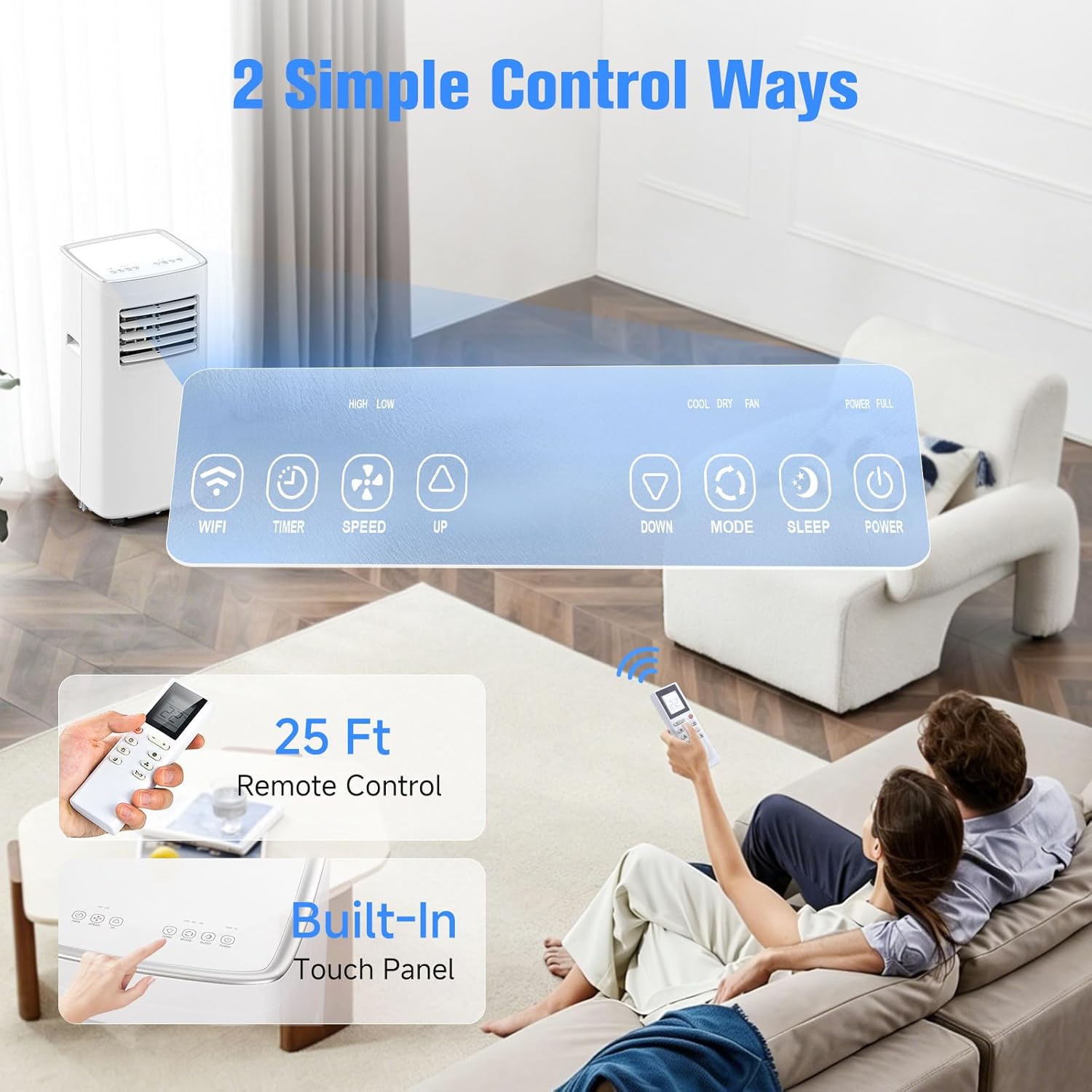 Portable Air Conditioner, 3-in-1 - Includes Complete Window Mount Kit - Lo Cendre