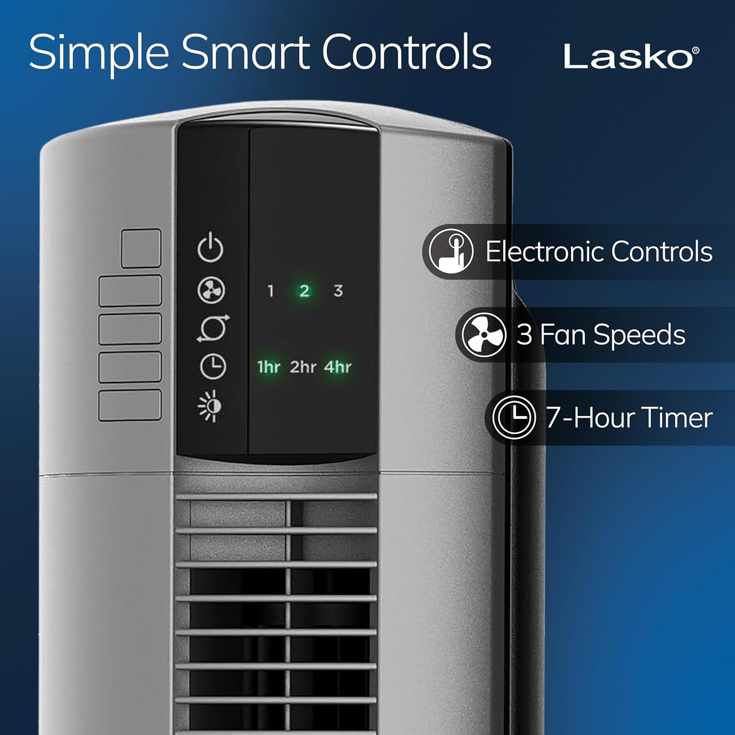 Cendre Luxe Tower Fan  Oscillating  Remote Control, 3 Speeds - Lo Cendre